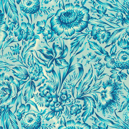 Blue Flower Print Italian Paper ~ Carta Varese Italy